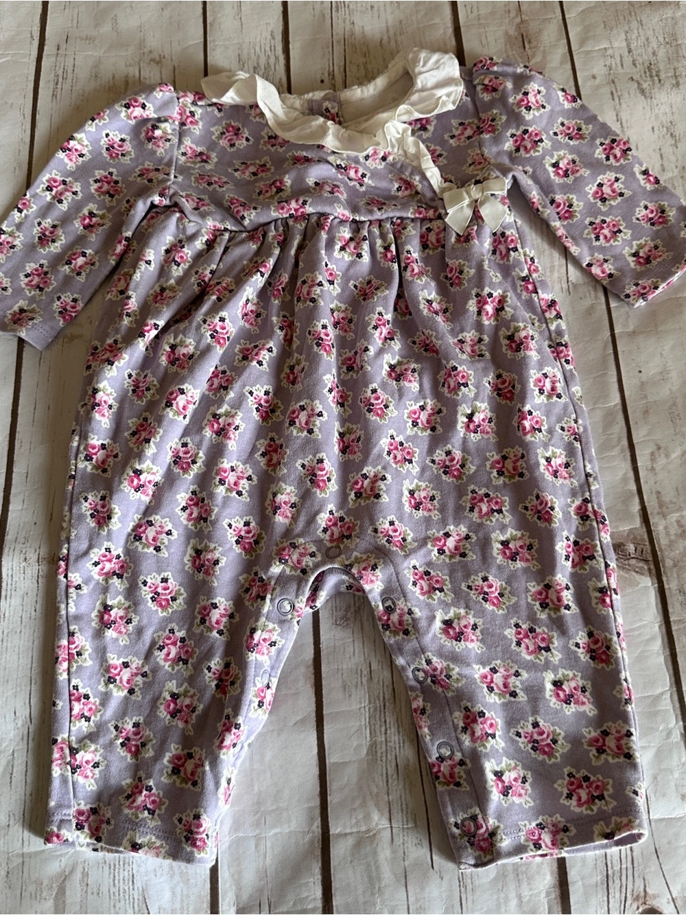 Janie and Jack purple floral romper
